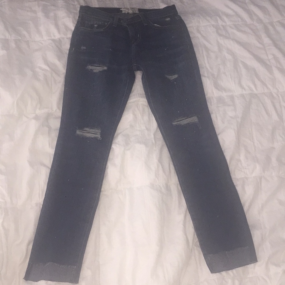 Current Elliot distressed skinny jeans